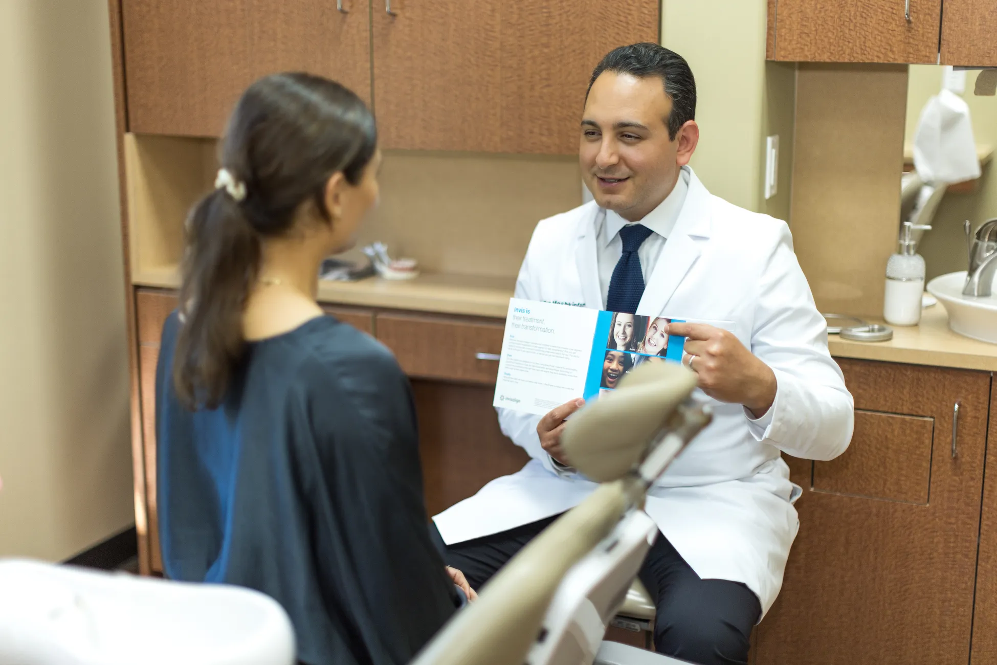 A treatment plan discussed chairside